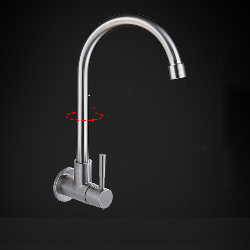 Contemporary Style Bar Faucet Metal Wall-mounted Kitchen Faucet