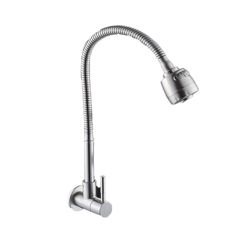 Contemporary Style Bar Faucet Metal Wall-mounted Kitchen Faucet