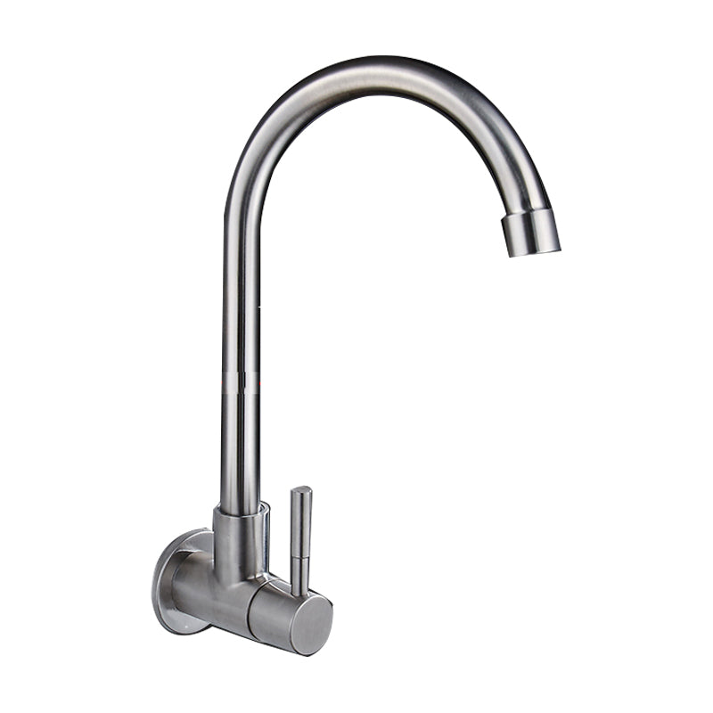 Contemporary Style Bar Faucet Metal Wall-mounted Kitchen Faucet