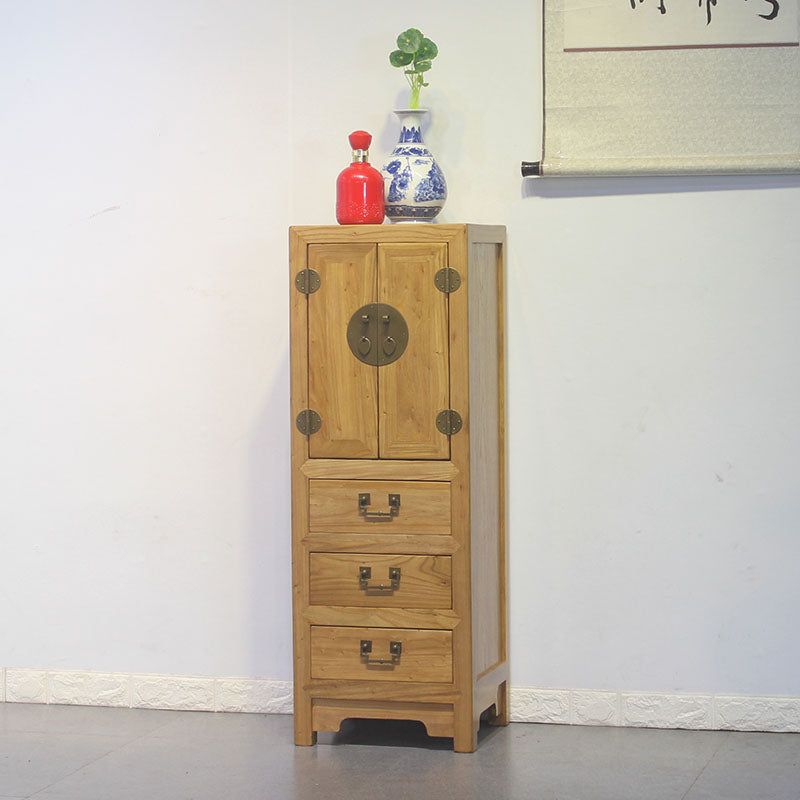 Modern Solid Wood Accent Chest Standard Ring Pulls Accent Cabinet