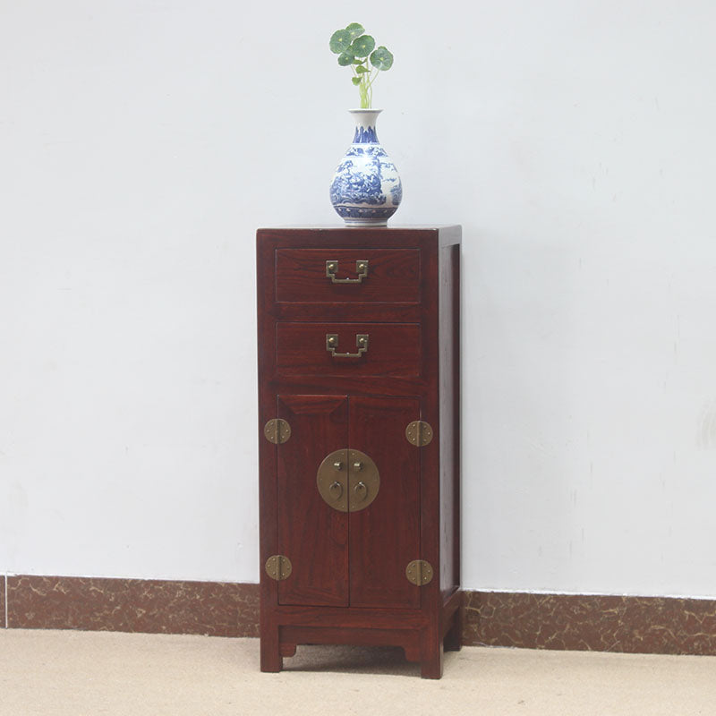 Modern Solid Wood Accent Chest Standard Ring Pulls Accent Cabinet