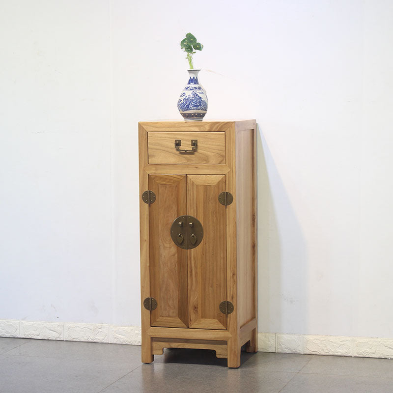 Modern Solid Wood Accent Chest Standard Ring Pulls Accent Cabinet