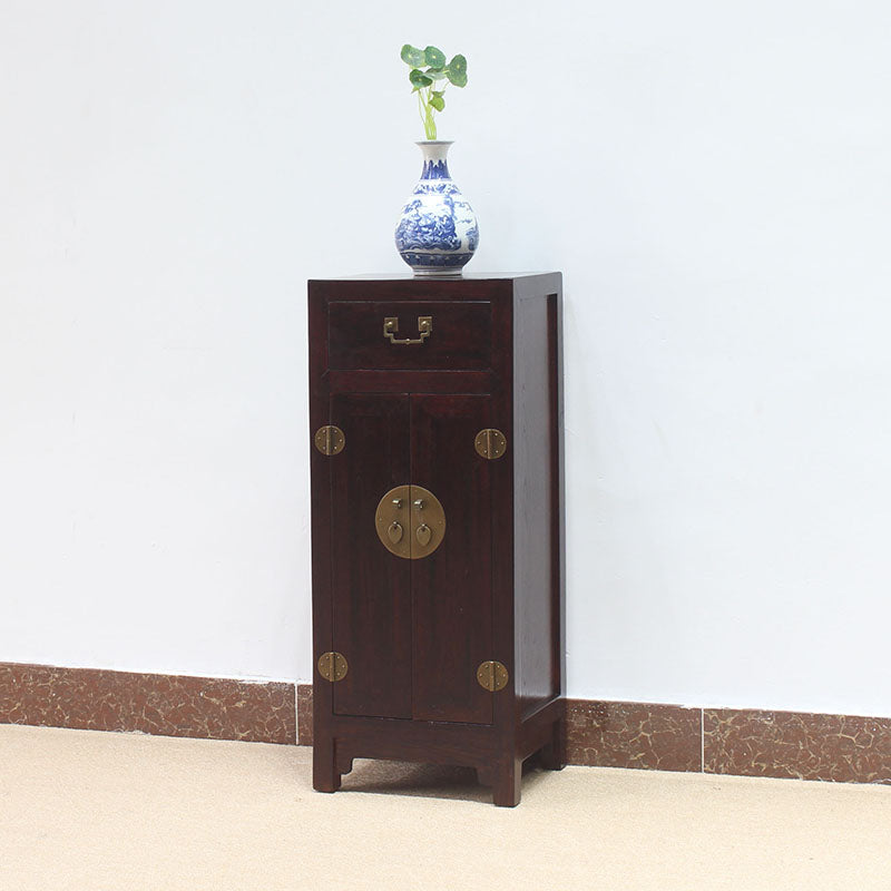 Modern Solid Wood Accent Chest Standard Ring Pulls Accent Cabinet