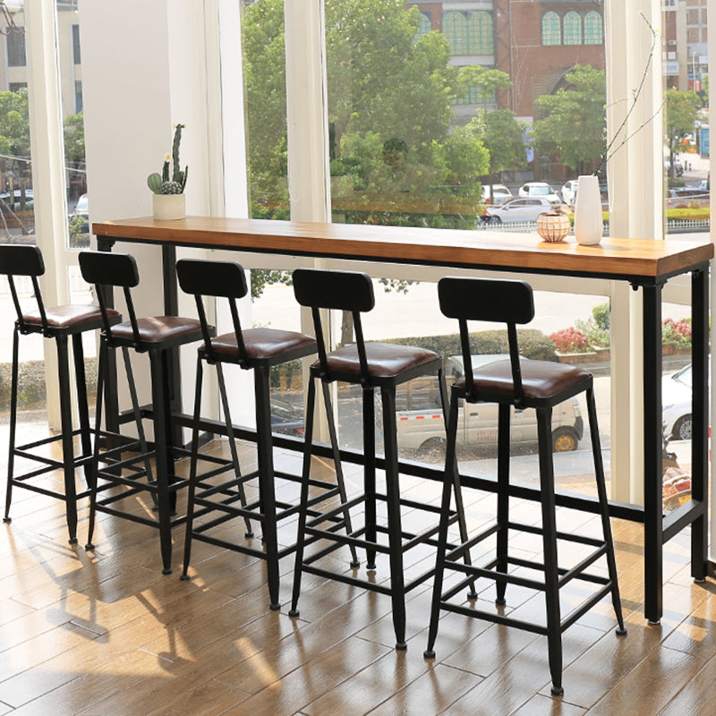 Contemporary Solid Wood Pub Set 1/6 Pieces Rectangle Bar Height Bar Set