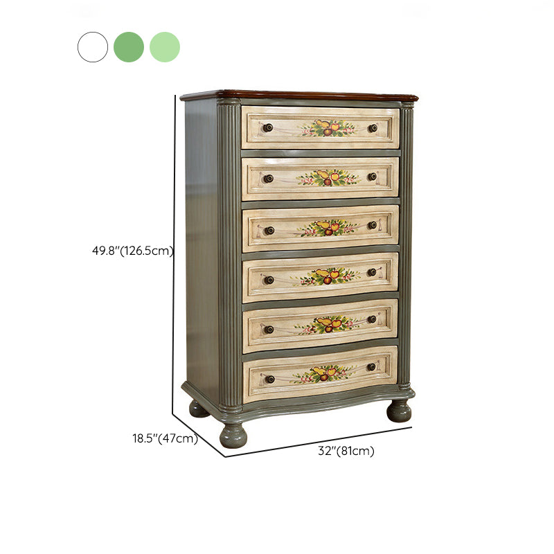 Traditional Storage Dresser Wooden Chest Dresser with Drawers