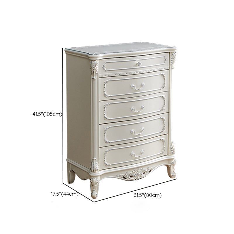 Traditional Storage Chest Dresser Solid Wood Dresser for Home