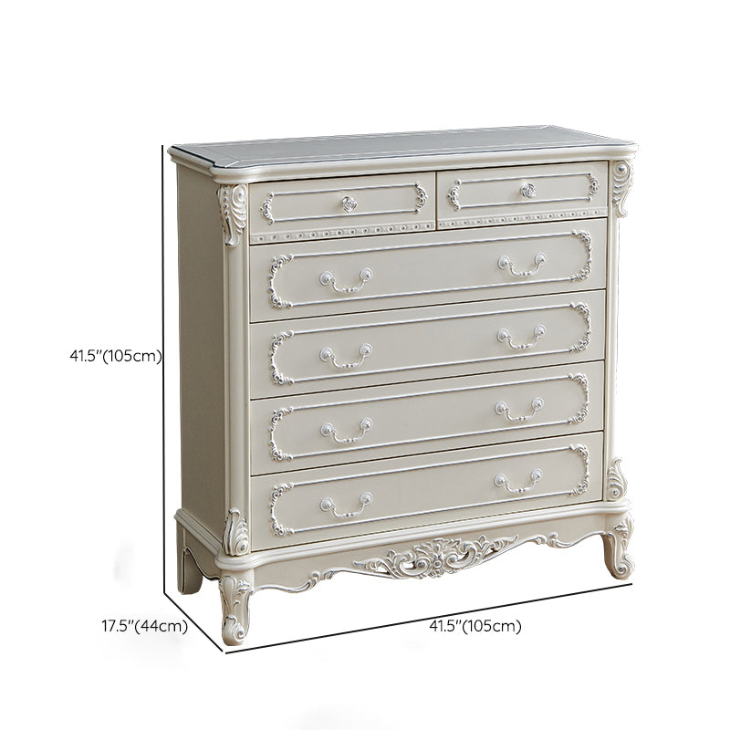 Traditional Storage Chest Dresser Solid Wood Dresser for Home