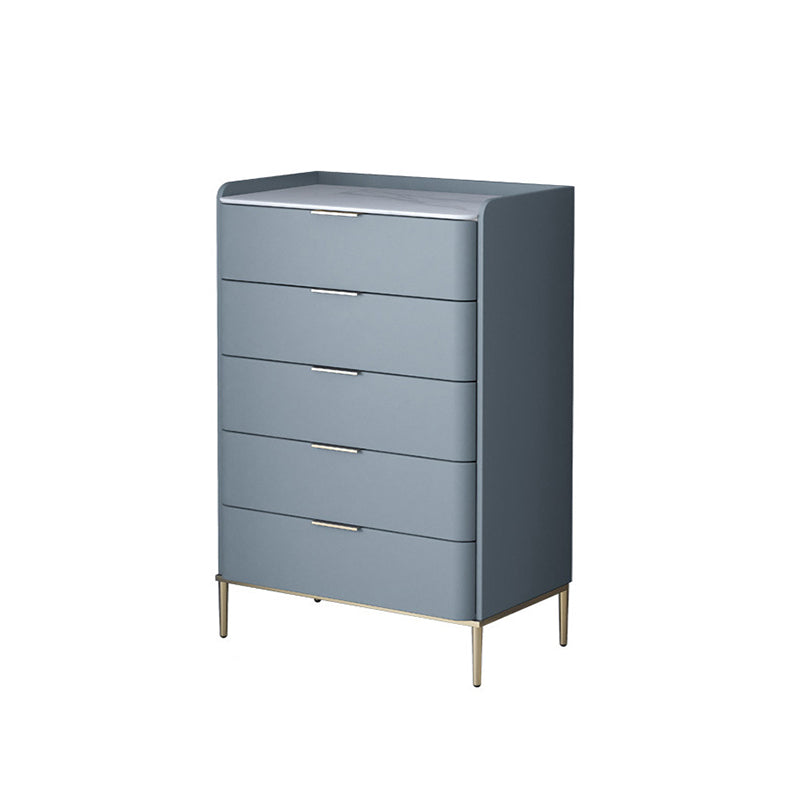Glam Stone Storage Chest Bedroom 15.7" Wide Vertical Chest with Drawers
