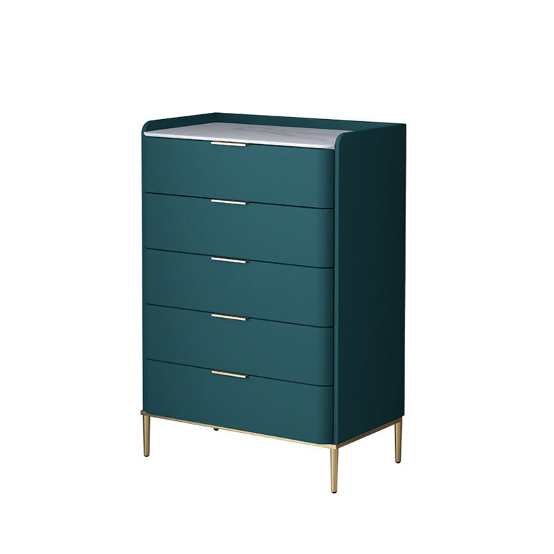 Glam Stone Storage Chest Bedroom 15.7" Wide Vertical Chest with Drawers