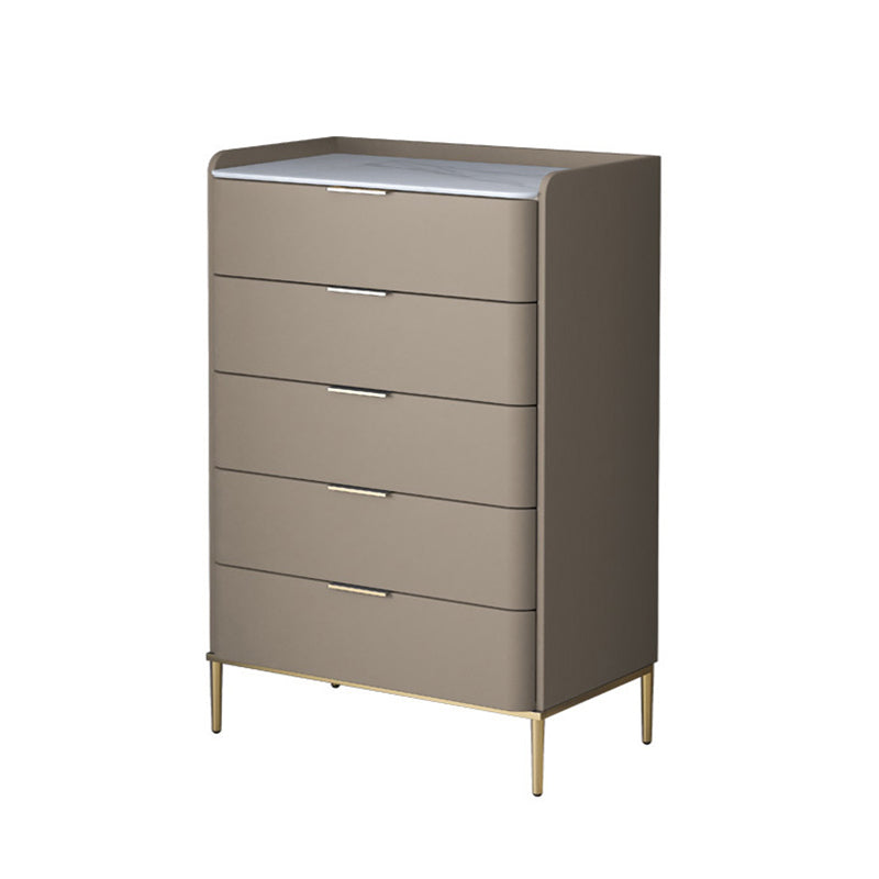 Glam Stone Storage Chest Bedroom 15.7" Wide Vertical Chest with Drawers