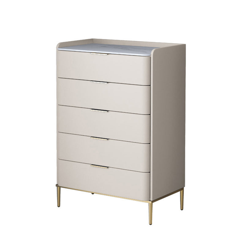 Glam Stone Storage Chest Bedroom 15.7" Wide Vertical Chest with Drawers