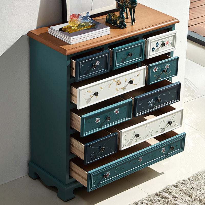 Traditional Storage Chest Dresser Wooden Storage Chest with Drawers for Bedroom