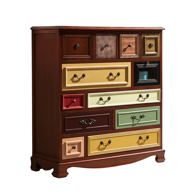Traditional Storage Chest Dresser Wooden Storage Chest with Drawers for Bedroom