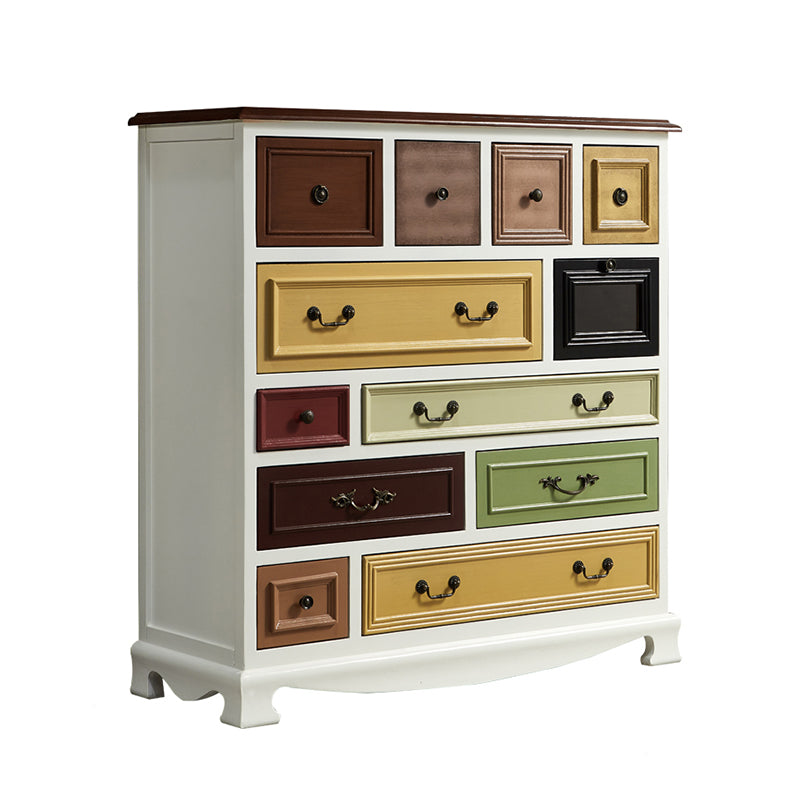 Traditional Storage Chest Dresser Wooden Storage Chest with Drawers for Bedroom