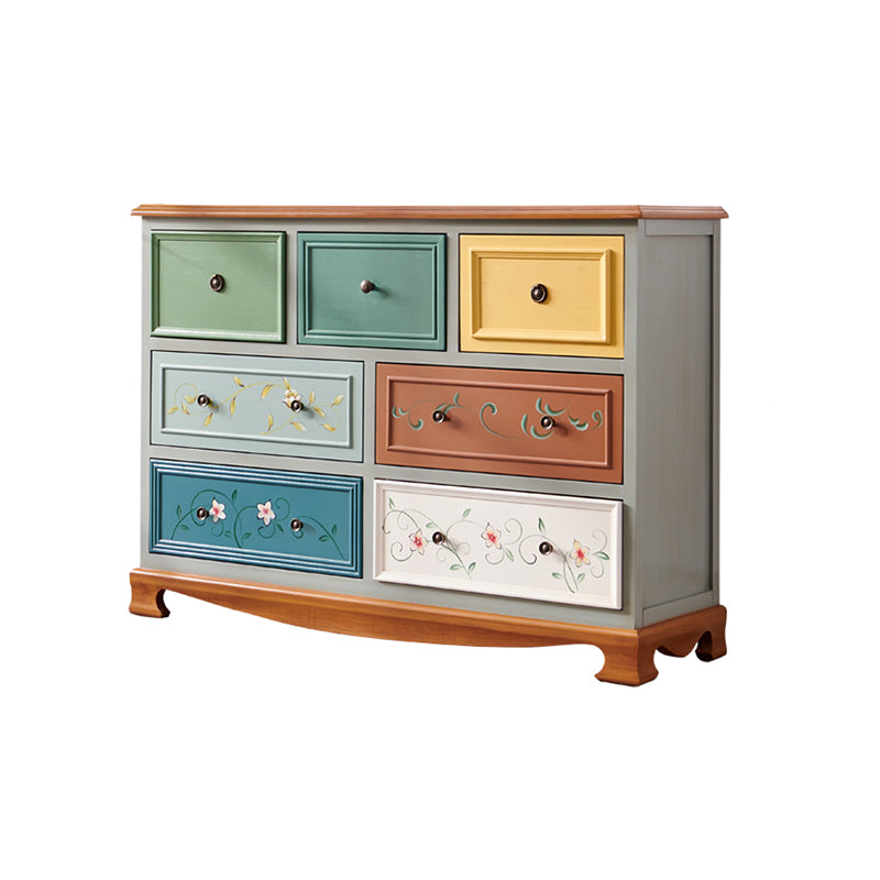 Traditional Storage Chest Dresser Wooden Storage Chest with Drawers for Bedroom