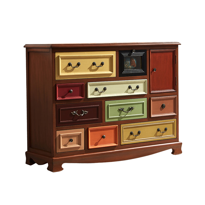 Traditional Storage Chest Dresser Wooden Storage Chest with Drawers for Bedroom