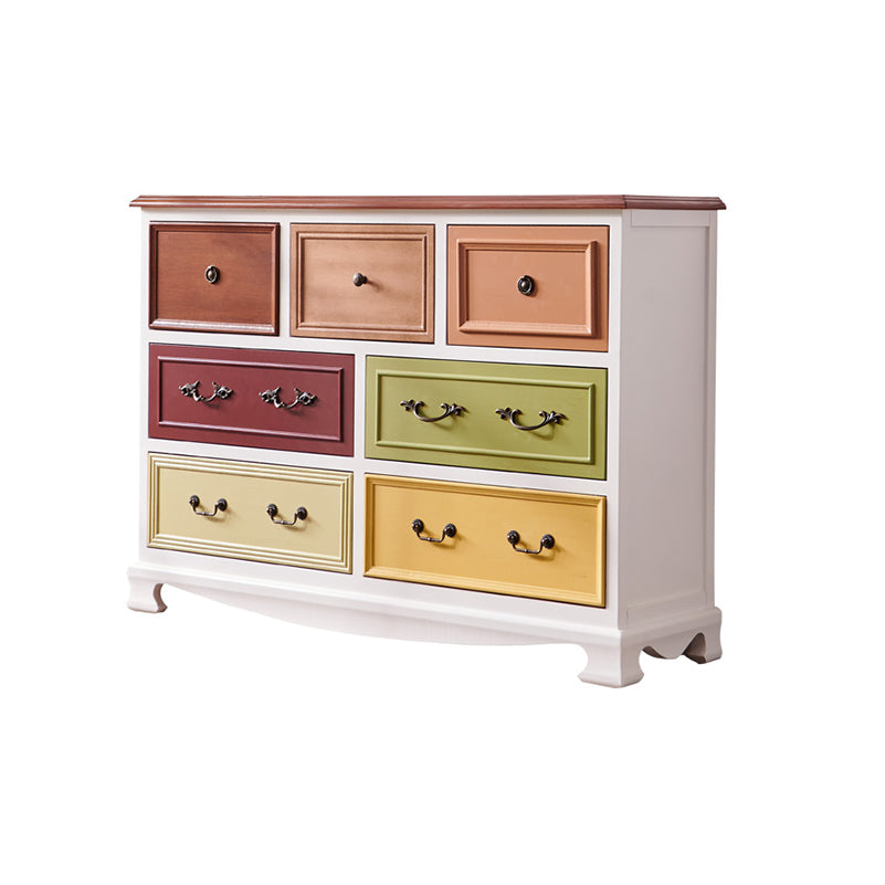 Traditional Storage Chest Dresser Wooden Storage Chest with Drawers for Bedroom