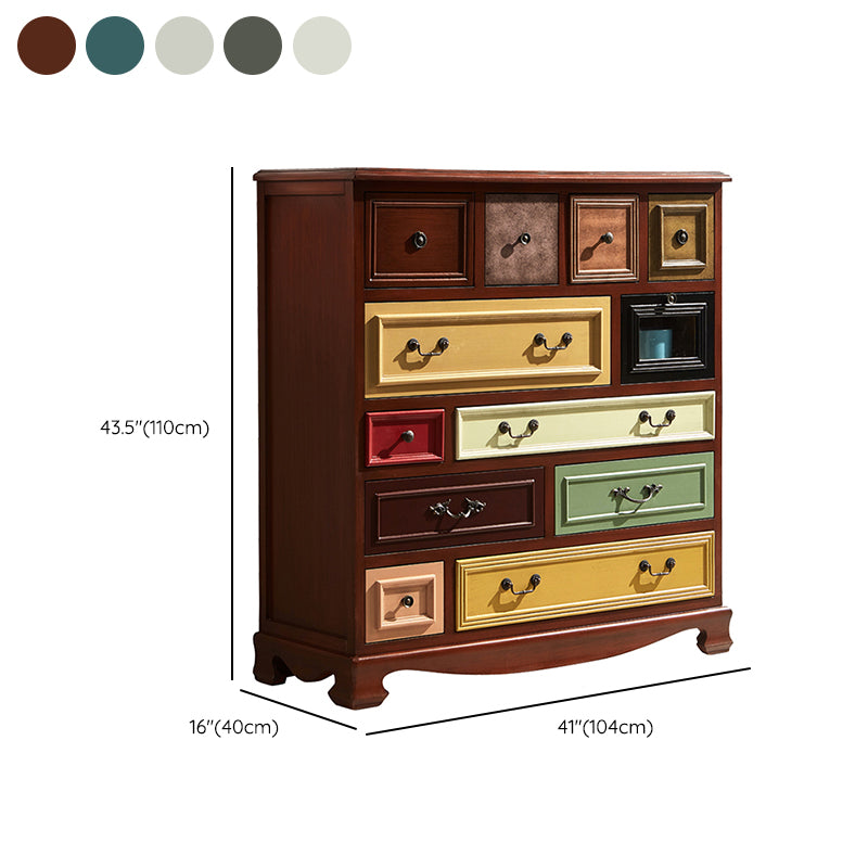 Traditional Storage Chest Dresser Wooden Storage Chest with Drawers for Bedroom