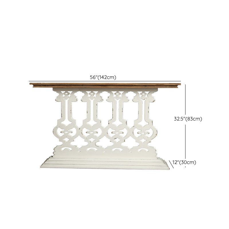 French Country Wood Accent Table Rectangle Console Sofa Table for Hall