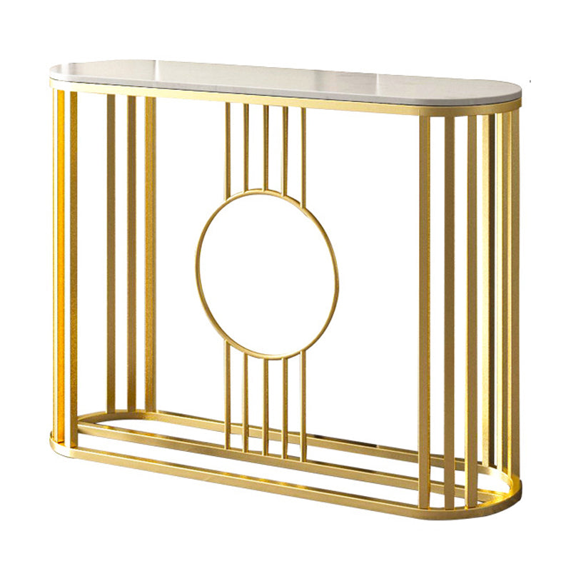 Glam Marble Console Table Golden Frame Console Sofa Table for Hall