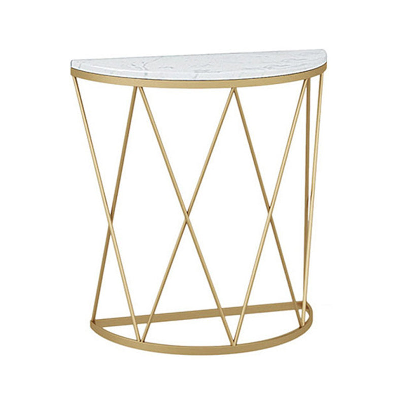 Glam Marble Console Table Stain Resistant Console Sofa Table for Hall