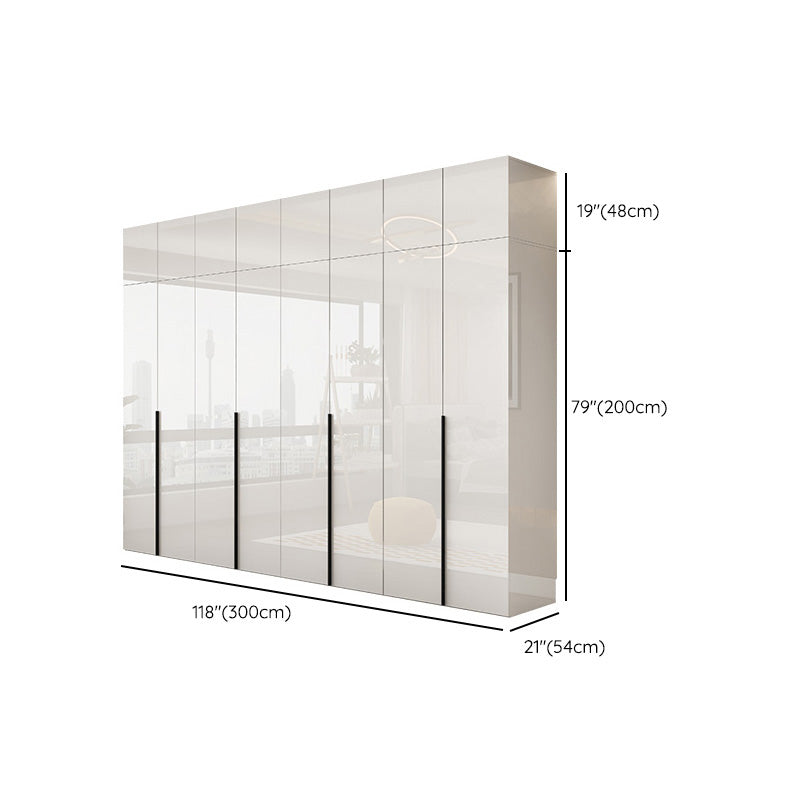 White Colour Wooden Wardrobe Soft Close Drawer Wardrobe Closet for Bedroom