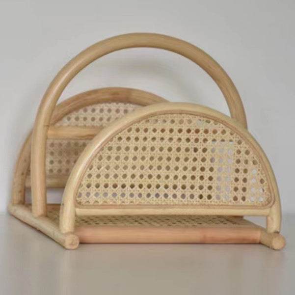 Contemporary Horizontal Standard Bookshelf Open Back Wooden Bookcase