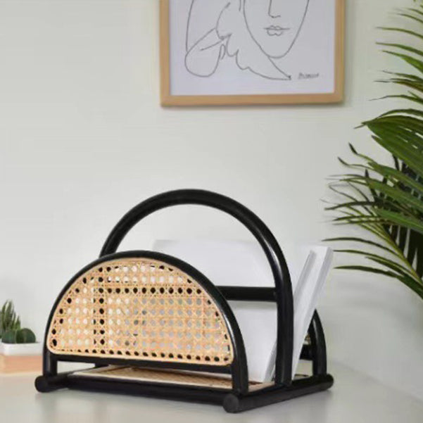 Contemporary Horizontal Standard Bookshelf Open Back Wooden Bookcase