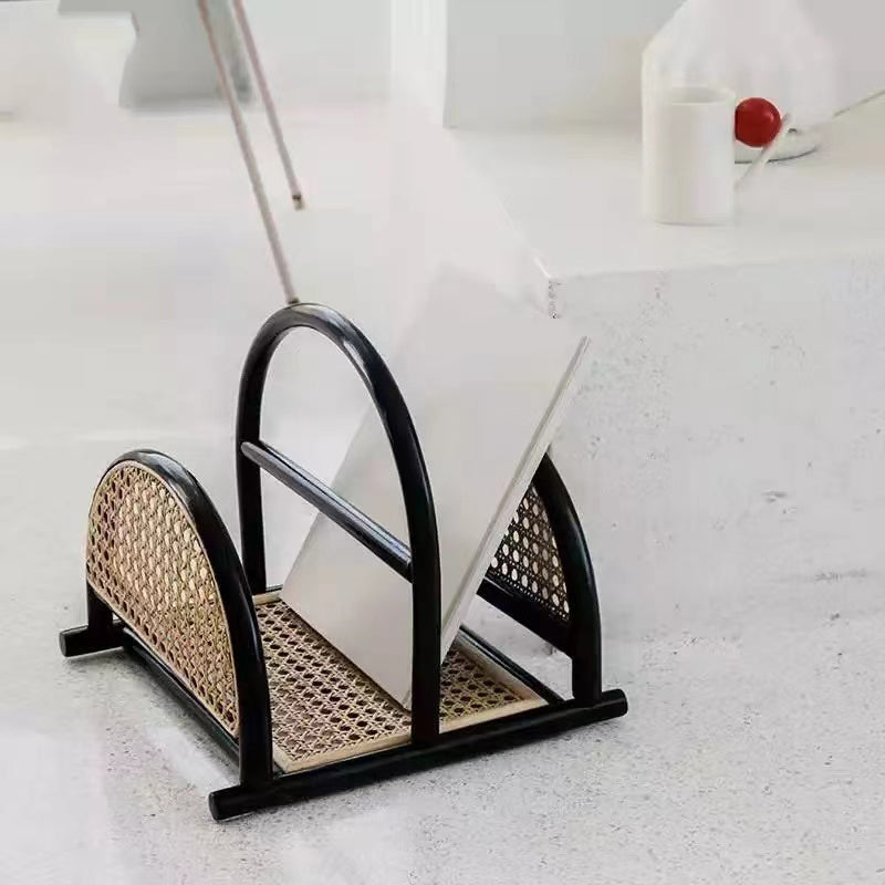 Contemporary Horizontal Standard Bookshelf Open Back Wooden Bookcase