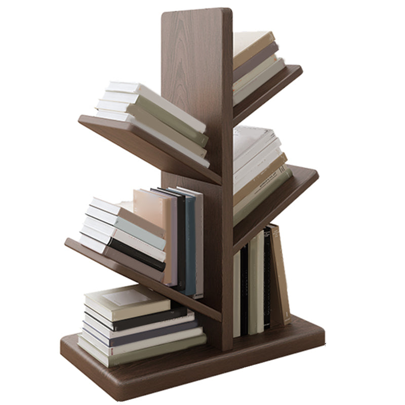 11.81" W Scandinavian Shelf Bookcase Antique Finish Bookshelf with Shelves