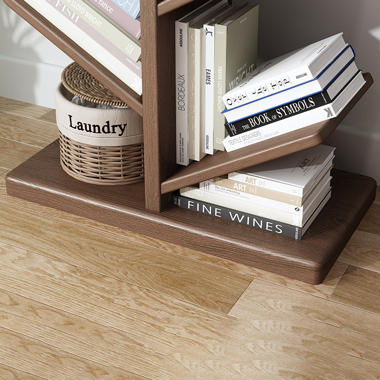 11.81" W Scandinavian Shelf Bookcase Antique Finish Bookshelf with Shelves