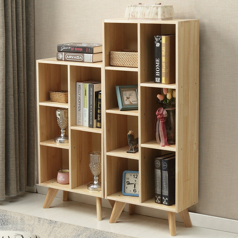 Scandinavian Shelf Bookcase Standard Book Shelf with Rectangular Shelves
