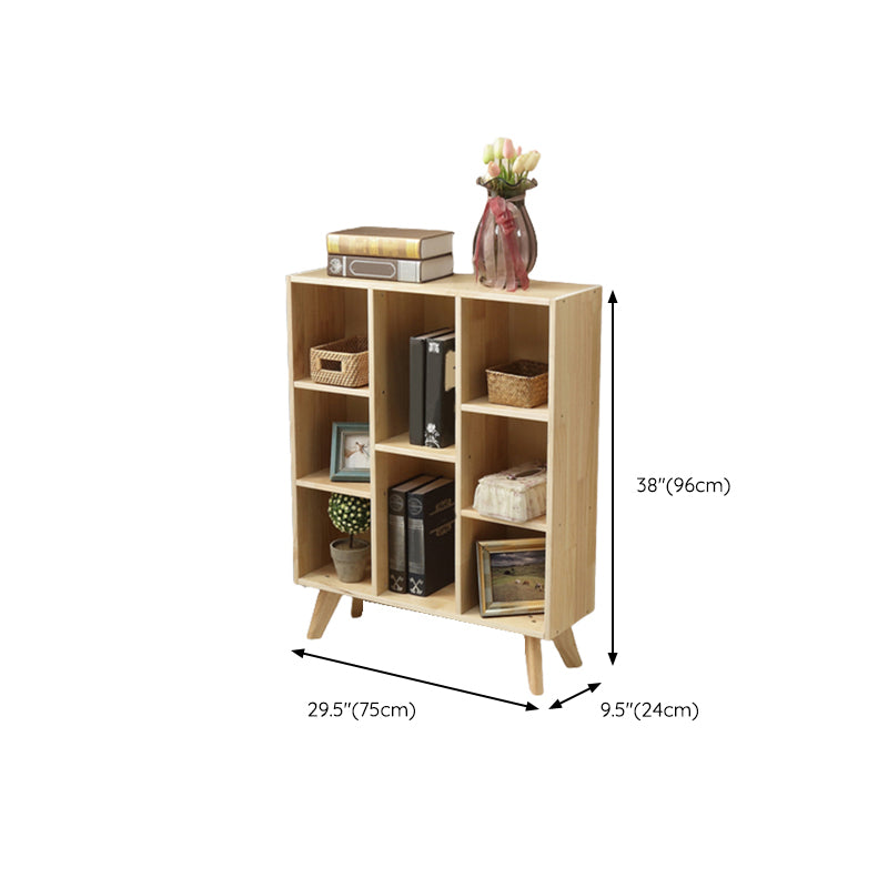 Scandinavian Shelf Bookcase Standard Book Shelf with Rectangular Shelves