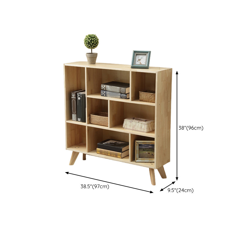 Scandinavian Shelf Bookcase Standard Book Shelf with Rectangular Shelves