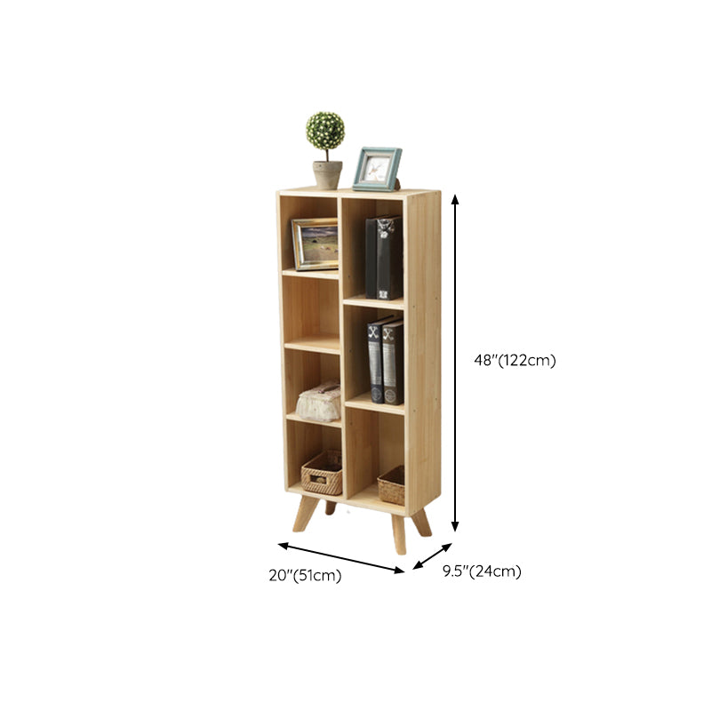Scandinavian Shelf Bookcase Standard Book Shelf with Rectangular Shelves