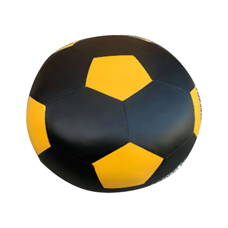 Modern Pouf Ottoman PU Leather Upholstered Geometric Print Spherical Ottoman