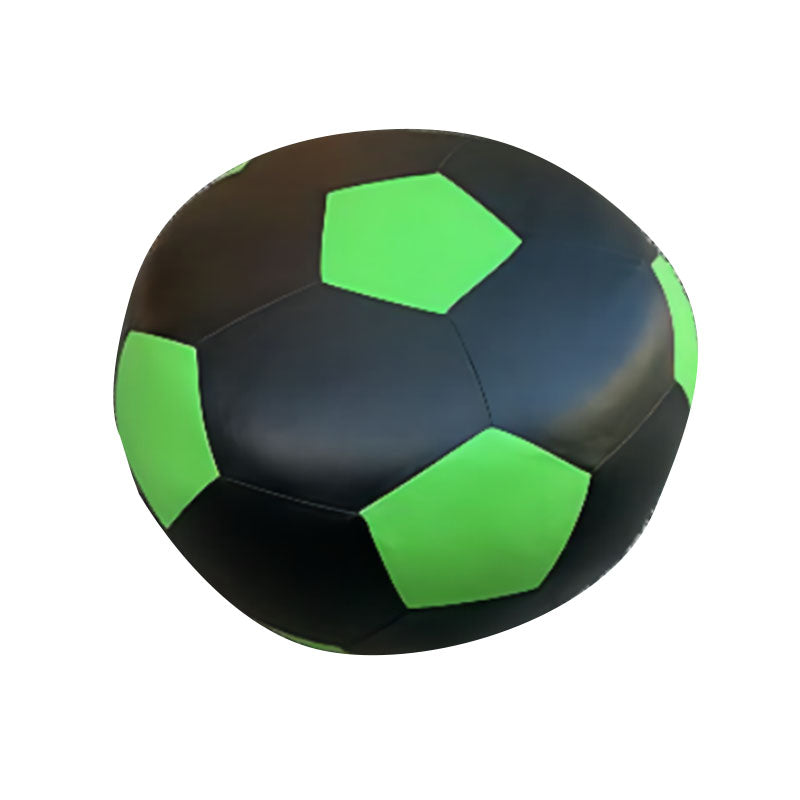 Modern Pouf Ottoman PU Leather Upholstered Geometric Print Spherical Ottoman