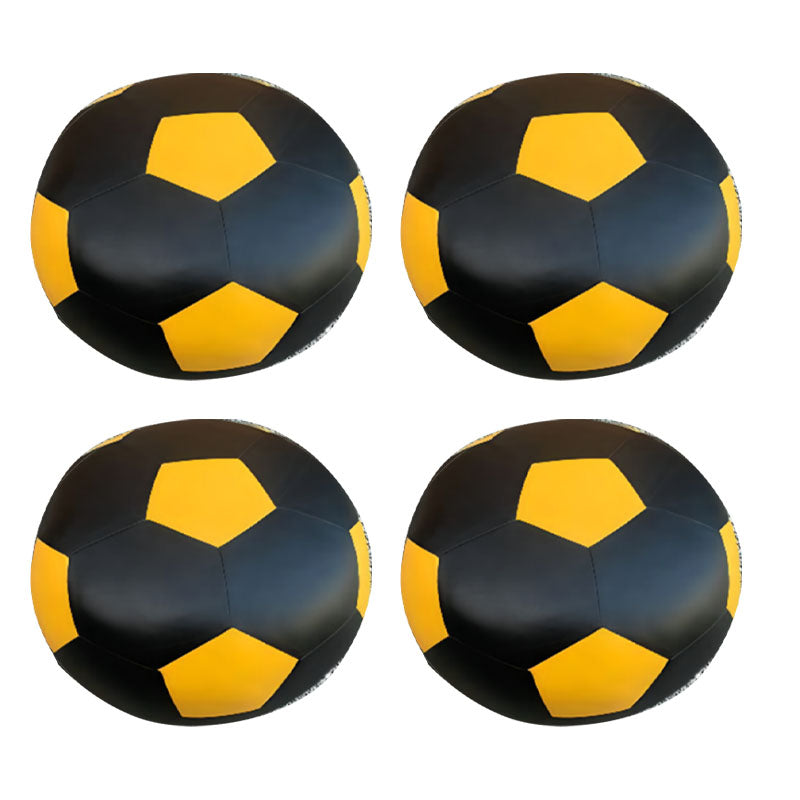 Modern Pouf Ottoman PU Leather Upholstered Geometric Print Spherical Ottoman