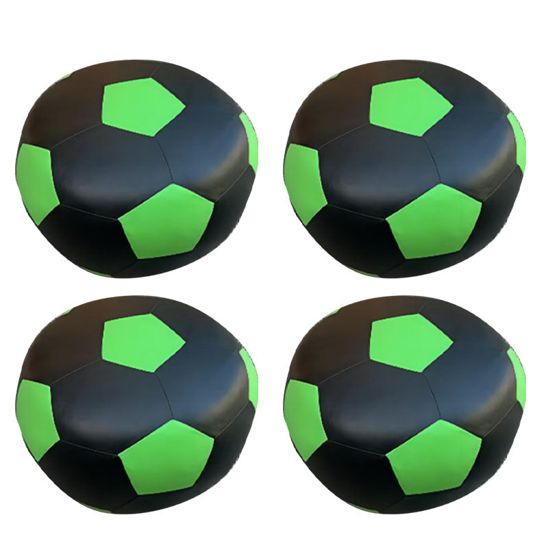 Modern Pouf Ottoman PU Leather Upholstered Geometric Print Spherical Ottoman