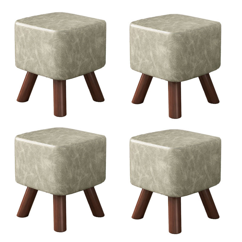 Faux Leather Standard Square / Round Pure Color Standard for Drawing Room