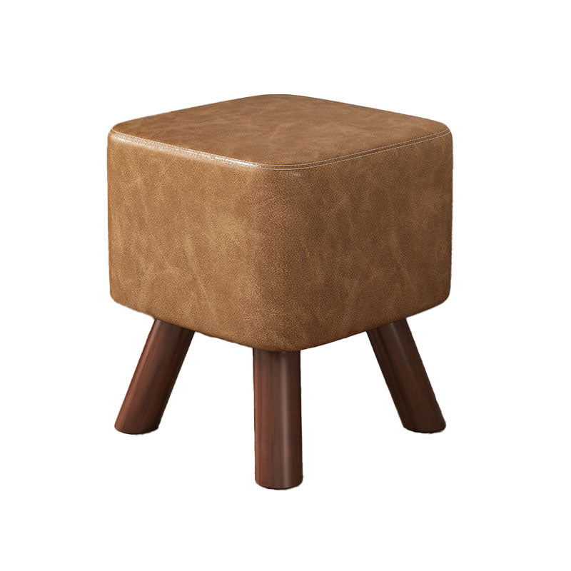 Faux Leather Standard Square / Round Pure Color Standard for Drawing Room