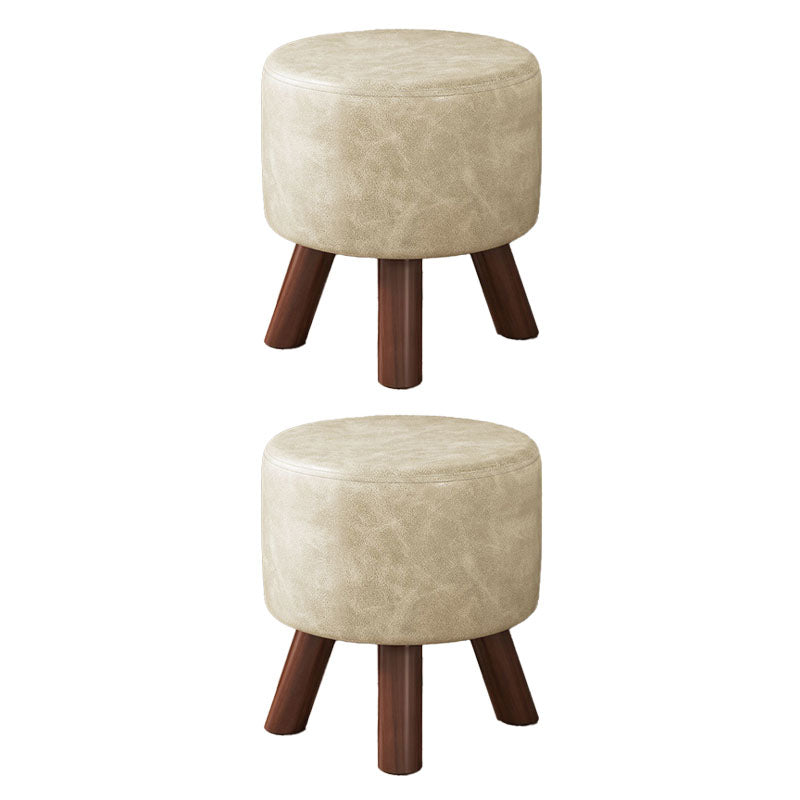 Faux Leather Standard Square / Round Pure Color Standard for Drawing Room