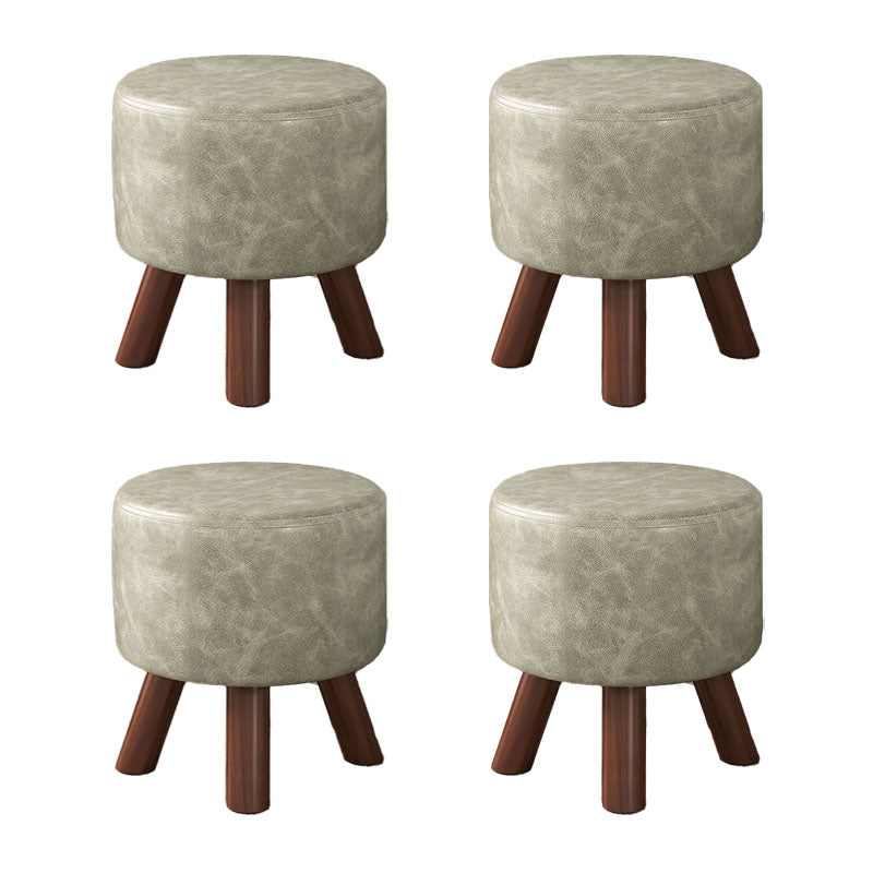 Faux Leather Standard Square / Round Pure Color Standard for Drawing Room