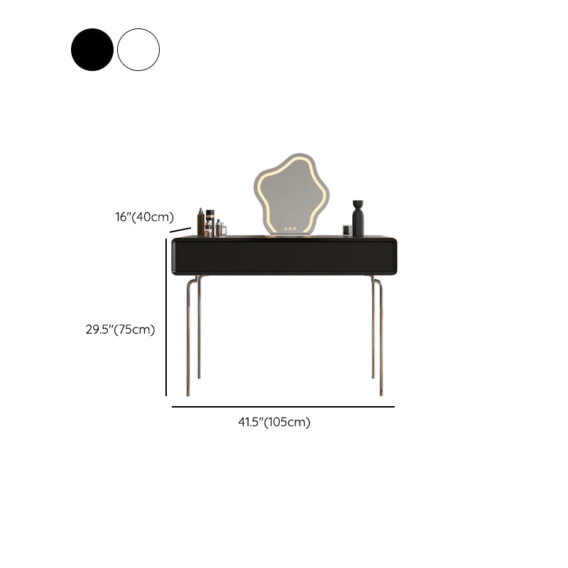 Wood Standing Makeup Vanity Set Lighted Mirror Makeup Vanity