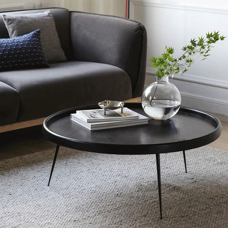 Modern Tray Top Coffee Table Round 3 Legs Coffee Table for Living Room