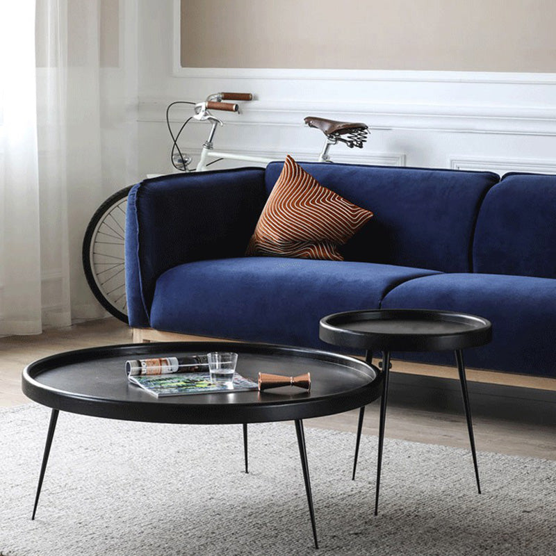 Modern Tray Top Coffee Table Round 3 Legs Coffee Table for Living Room