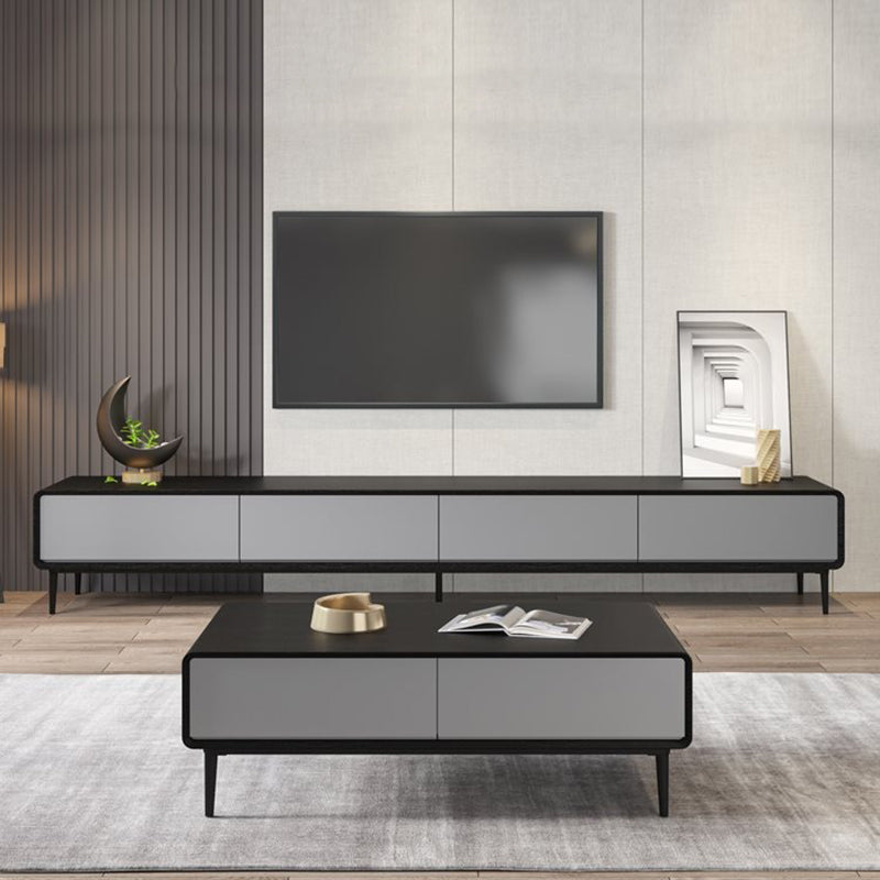 15"H Contemporary Coffee Table Single Coffee Cocktail Table with Storage