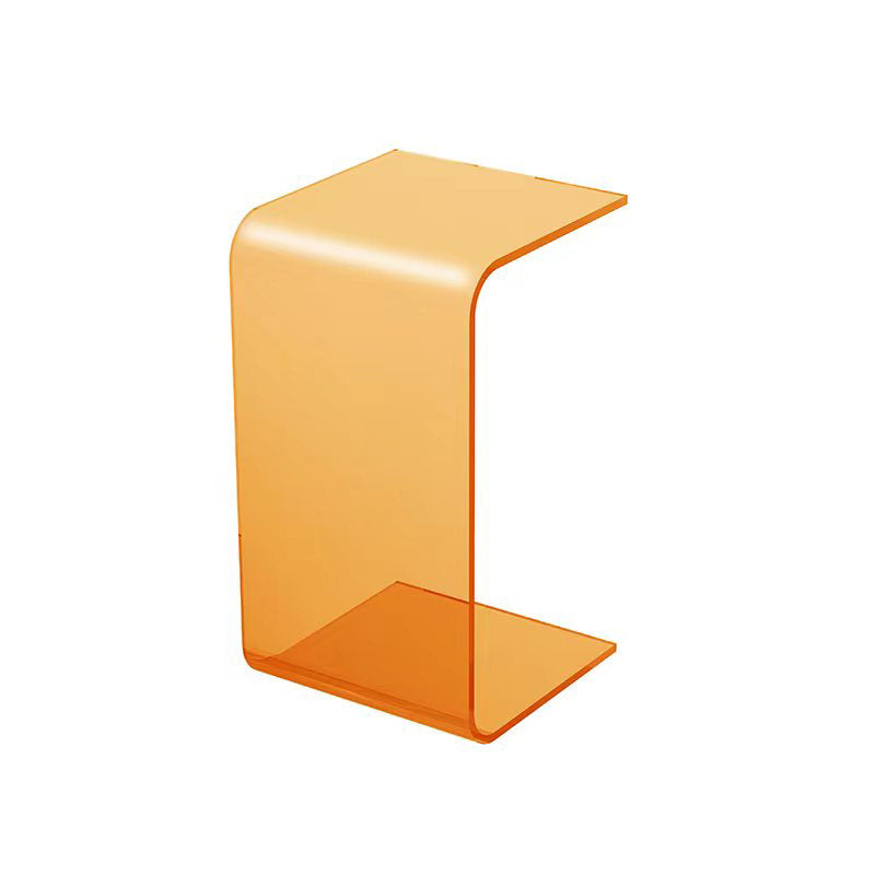 Acrylic Living Room Side Table Square C-shape Side End Snack Table