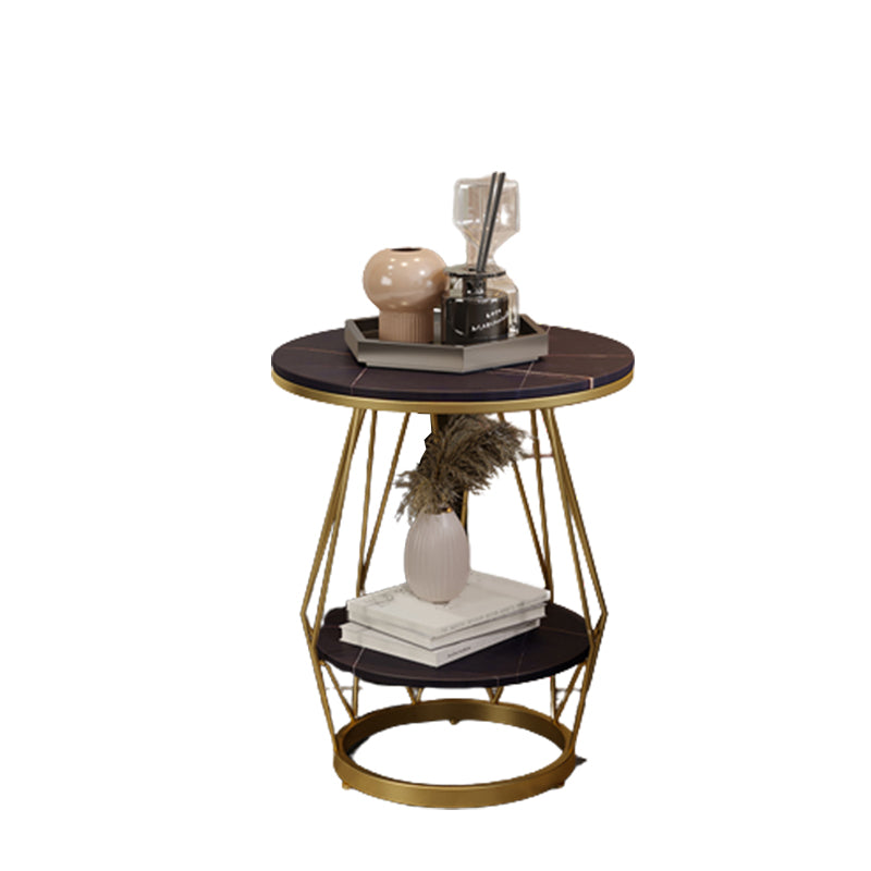 Luxurious Metal Side Table Round Frame Sofa Side Accent Table