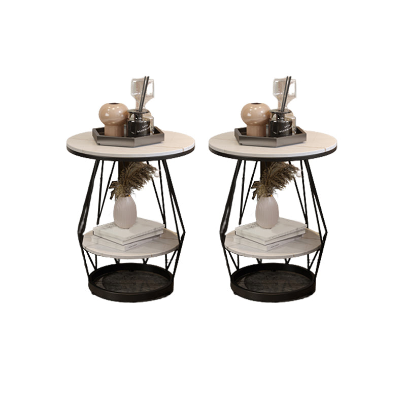Luxurious Metal Side Table Round Frame Sofa Side Accent Table